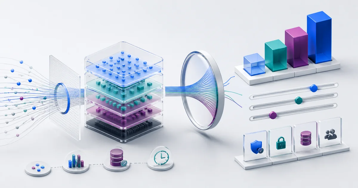 Layered AI usage, capacity, retention, and enterprise controls viewed through a transparent cost lens.