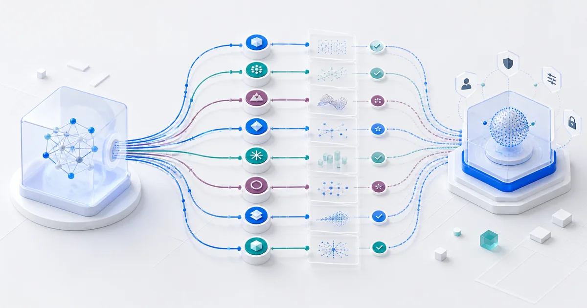 Eight interoperable agent-observability and evaluation paths converging on governed enterprise AI.