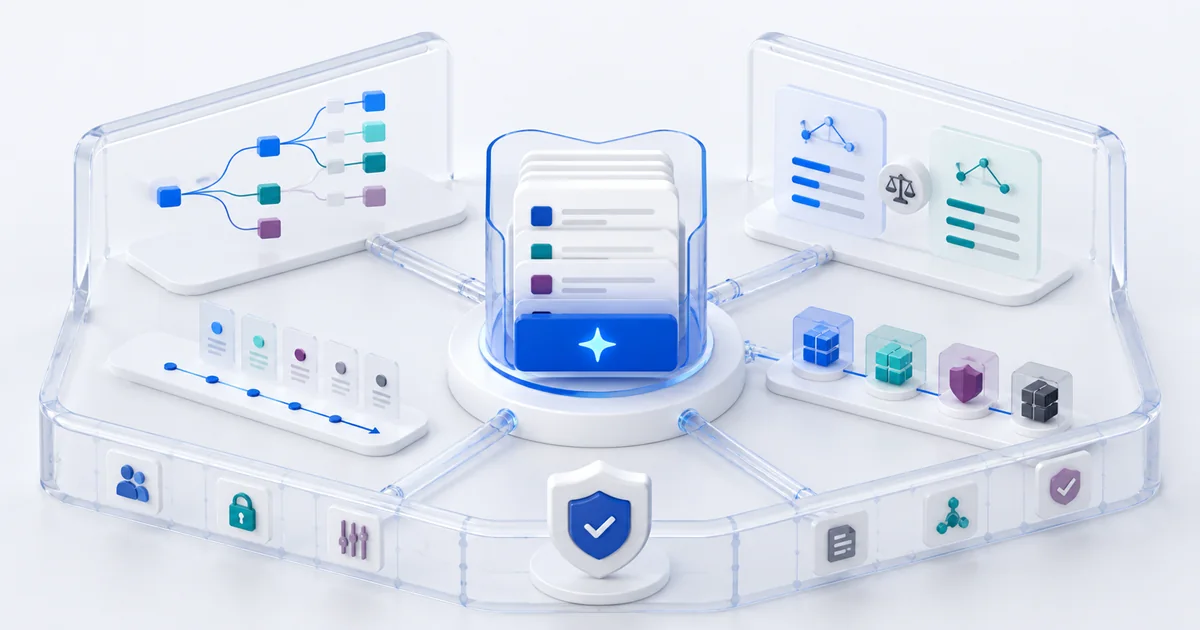 A prompt library connected to version history, model evaluation, deployment, and enterprise governance.